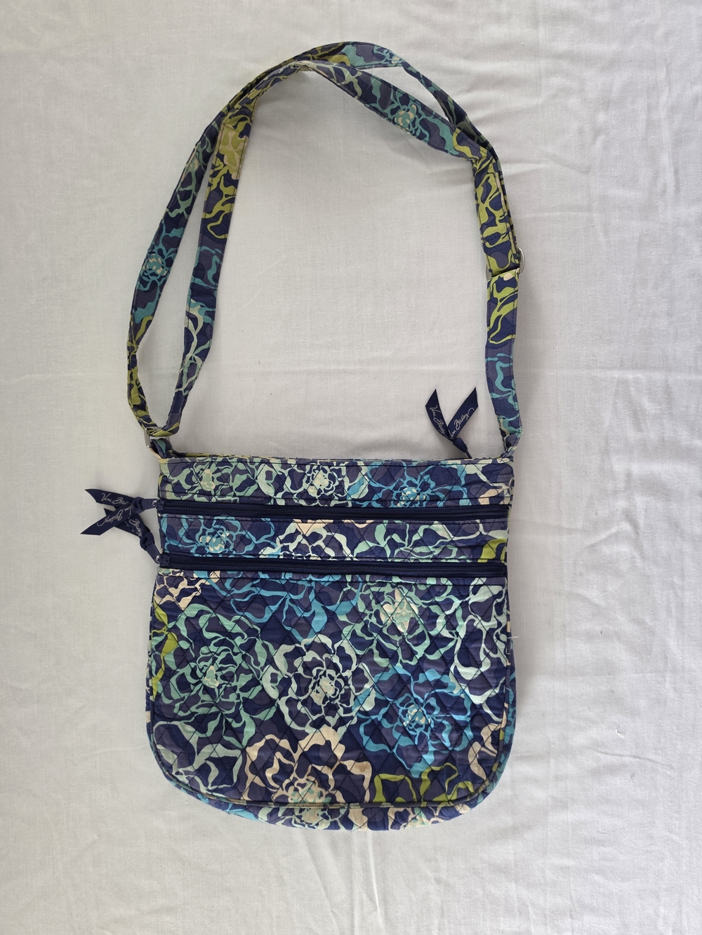 Vera Bradley Triple Zip Hipster Retired Katalina Blues Crossbody Bag